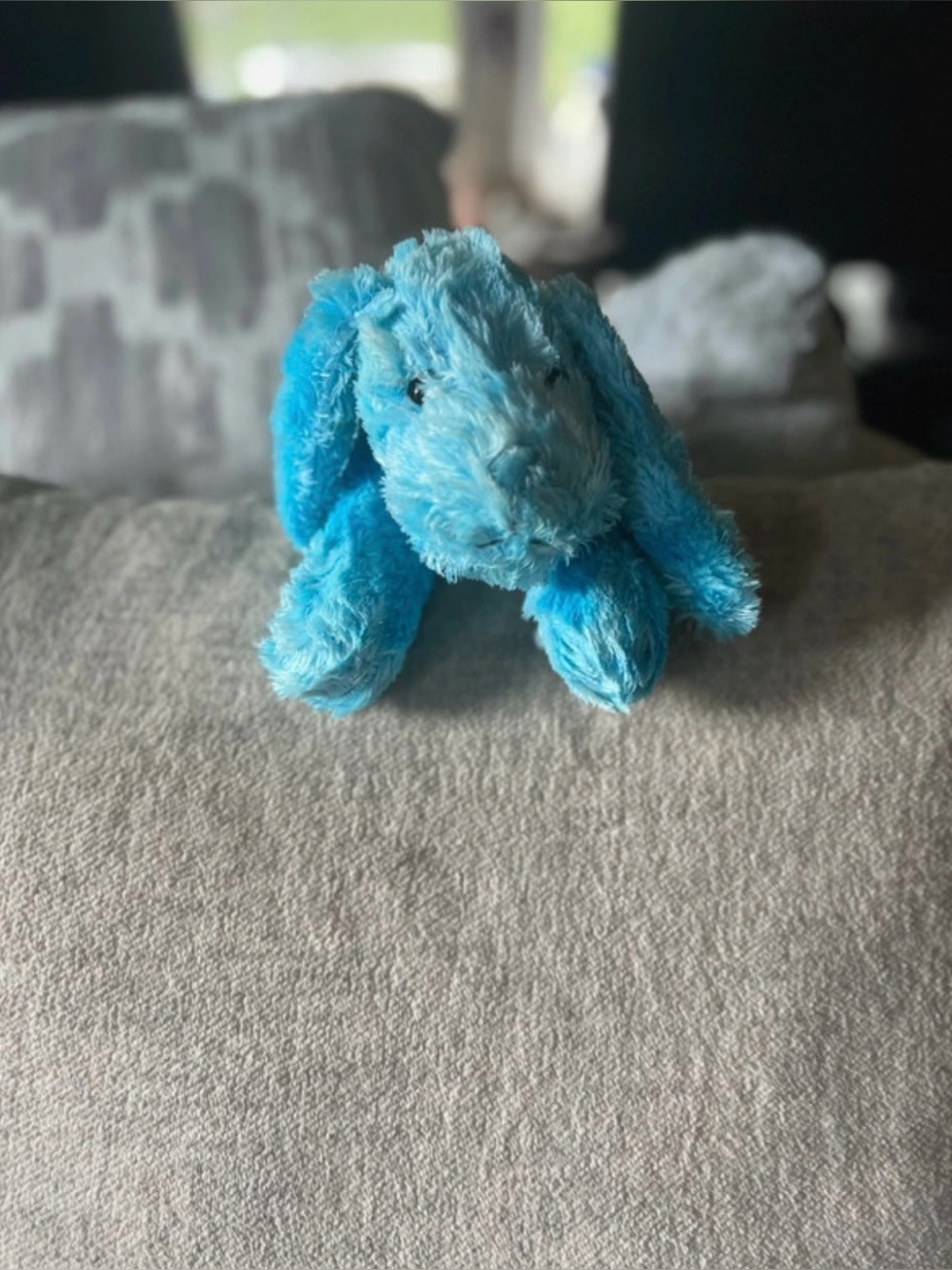 Vintage Blue Shaggy Puppy Dog Plush with YMCA Mystic Camp Bandana